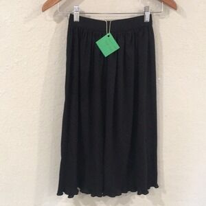Mom and Pop's Kids Girls M 8 Skirt Black Maxi Jersey 100% Cotton Wavy Edge Boho